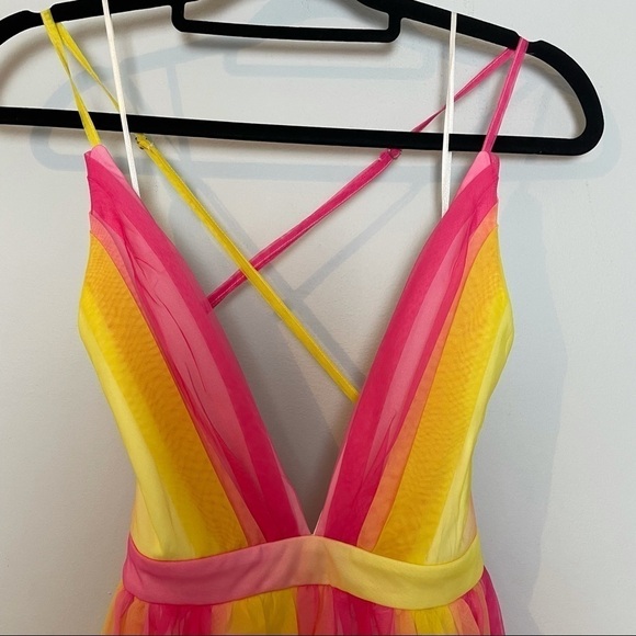 Fashionnova Hideaway Ombré Pink&Yellow Maxi Dress - Picture 7 of 15